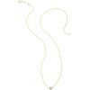 imageKendra Scott Marisa 18k Yellow Gold Oval Solitaire Pendant NecklaceAQUAMARINE