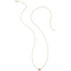 imageKendra Scott Marisa 18k Yellow Gold Oval Solitaire Pendant NecklacePINK TOURMALINE