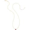imageKendra Scott Marisa 18k Yellow Gold Oval Solitaire Pendant NecklaceRUBY