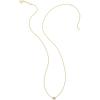 imageKendra Scott Marisa 18k Yellow Gold Oval Solitaire Pendant NecklaceWHITE DIAMOND