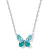 imageKendra Scott Bianca Butterfly Short Pendant Necklace Fashion Jewelry for WomenSilver Bright Aqua Mix