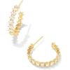 imageKendra Scott Cailin Crystal Hoop Earrings Fashion Jewelry For WomenGOLD METAL  WHITE CUBIC ZIRCONIA