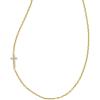 imageKendra Scott Cross Inline Pave Necklace 18k Gold Vermeil White Topaz