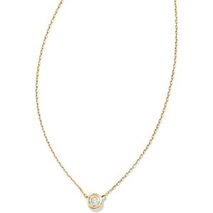 imageKendra Scott Audrey Pendant Necklace 15C 18k Yellow Gold White Diamond
