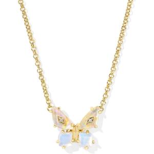 imageKendra Scott Bianca Butterfly Short Pendant Necklace Fashion Jewelry for WomenIRIDESCENT WHITE MIX