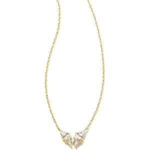 imageKendra Scott Blair 14k GoldPlated Butterfly Small Short Pendant Necklace in White Crystal Fashion Jewelry for Women