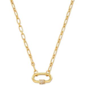 imageKendra Scott Bristol Link Necklace 18K Gold Vermeil White Sapphire