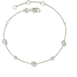 imageKendra Scott Davie Trio Delicate Bracelet Sterling Silver White Sapphire