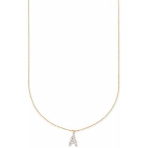 imageKendra Scott Diamond Letter AZ Pendant Necklace Fine Jewelry For WomenLETTER A