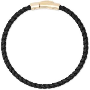 imageKendra Scott Evans Corded Bracelet in 18K Gold Vermeil Fine Jewelry for Men 18K Gold Vermeil Black Leather