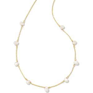 imageKendra Scott Leighton 14k GoldPlated Pearl Strand Necklace in White Pearl Fashion Jewelry for Women