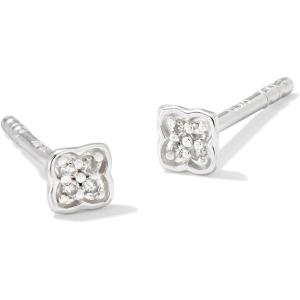 imageKendra Scott Tiny Dira White Diamond Stud EarringsSTERLING SILVER  WHITE DIAMOND