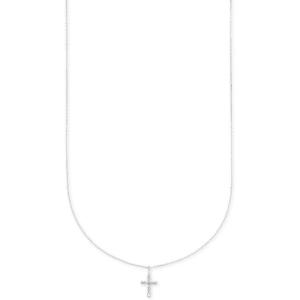 imageKendra Scott White Diamond Cross Pendant Necklace in 14k Gold Fine Jewelry for Women14K WHITE GOLD  CRYSTAL CLEAR DIAMOND