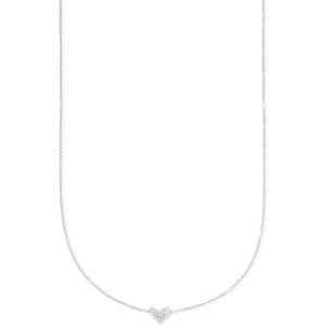 imageKendra Scott White Diamond Heart Pendant Necklace in 14k Gold Fine Jewelry for Women14K WHITE GOLD  CRYSTAL CLEAR DIAMOND