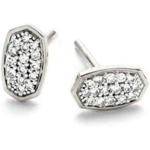 imageKendra Scott White Diamond Marisa Stud Earrings in 14k Gold Fine Jewelry for Women14K WHITE GOLD  CRYSTAL CLEAR DIAMOND