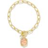 imageKendra Scott Daphne Link And Chain Bracelet Fashion Jewelry for WomenLIGHT PINK IRIDESCENT ABALONE