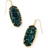 imageKendra Scott Faceted Elle Drop Earrings Fashion Jewelry for WomenGOLD  DARK TEAL MICA