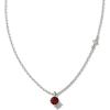 imageKendra Scott Maisie Sterling Silver Pendant NecklaceRED GARNET