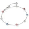 imageKendra Scott Sierra Star Crystal Delicate Chain Bracelet Fashion Jewelry for WomenRHODIUM  RED WHITE BLUE MIX