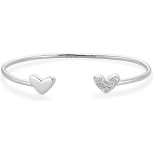 imageKendra Scott Ari Heart Sterling Silver Cuff Bracelet in White Diamond Fine Jewelry for Women