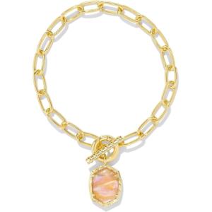 imageKendra Scott Daphne Link And Chain Bracelet Fashion Jewelry for WomenLIGHT PINK IRIDESCENT ABALONE