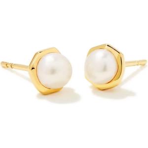 imageKendra Scott Davie Pearl Stud Earring 18k Gold Vermeil White Pearl