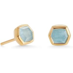 imageKendra Scott Davie Stud Earrings Fine Jewelry for Women18K GOLD VERMEIL  AQUAMARINE