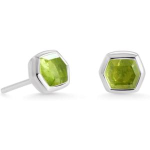 imageKendra Scott Davie Stud Earrings Fine Jewelry for WomenSTERLING SILVER  PERIDOT