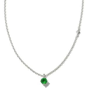 imageKendra Scott Maisie Sterling Silver Pendant NecklaceGREEN ONYX