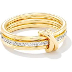 imageKendra Scott Tia 18k Gold Vermeil Band Ring in White Sapphire Fine Jewelry for Women18K GOLD VERMEIL  WHITE SAPPHIRE