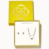imageKendra Scott Emilie Stud Earrings and Necklace Gift Set for Women Fashion JewelryRHODIUM PLATINUM DRUSY