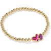 imageKendra Scott Ari Heart Emilie Stretch Bracelet Fashion Jewelry for WomenFUCHSIA MAGNESITEPURPLE MOP