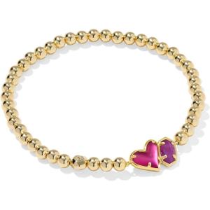 imageKendra Scott Ari Heart Emilie Stretch Bracelet Fashion Jewelry for WomenFUCHSIA MAGNESITEPURPLE MOP