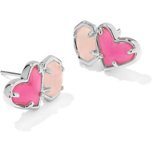 imageKendra Scott Ari Heart Emilie Stud Earrings Fashion Jewelry for WomenAZALEA ILLUSION AND ROSE QUARTZ