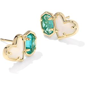 imageKendra Scott Ari Heart Emilie Stud Earrings Fashion Jewelry for WomenOPALITE ILLUSION AND LONDON BLUE GLASS