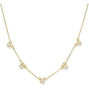 imageKendra Scott x Disney Mickey Mouse and Minnie Mouse Strand Necklace Fashion Jewelry for WomenGOLD  WHITE CRYSTAL