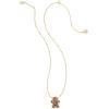 imageKendra Scott Gingerbread Short Pendant Necklace Fashion Jewelry for WomenGOLD  BROWN GOLDSTONE