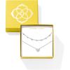 imageKendra Scott Ari ampamp Haven Heart Necklace Gift Set Fashion Jewelry for WomenRHODIUM  WHITE CUBIC ZIRCONIA