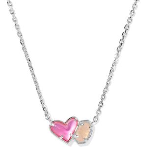 imageKendra Scott Ari Heart Emilie Pendant Necklace Fashion Jewelry for WomenAZALEA ILLUSION AND ROSE QUARTZ