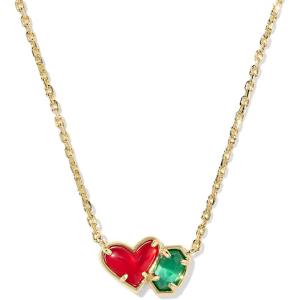 imageKendra Scott Ari Heart Emilie Pendant Necklace Fashion Jewelry for WomenRED ILLUSION AND EMERALD CATS EYE