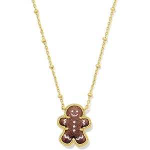 imageKendra Scott Gingerbread Short Pendant Necklace Fashion Jewelry for WomenGOLD  BROWN GOLDSTONE