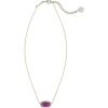imageKendra Scott Elisa Oval Pendant Necklace in Red White and Blue Star Illusion and GoldGOLD  PURPLE JADE