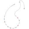 imageKendra Scott Sierra Star Crystal Strand Necklace Fashion Jewelry for WomenRHODIUM  RED WHITE BLUE MIX