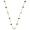 imageKendra Scott Sierra Star Crystal Strand Necklace Fashion Jewelry for WomenGOLD  RED WHITE BLUE MIX