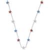 imageKendra Scott Sierra Star Crystal Strand Necklace Fashion Jewelry for WomenRHODIUM  RED WHITE BLUE MIX