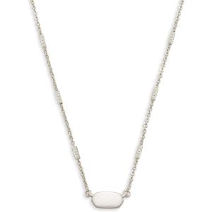 imageKendra Scott Fern Pendant Necklace for WomenBRIGHT SILVER  WHITE GOLD METAL