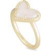 imageKendra Scott Ari Heart Band Ring Fashion Jewelry for WomenGOLD  IRIDESCENT DRUSY