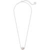 imageKendra Scott Tess Pendant Necklace for Women Fashion JewelryRHODIUM  IRIDESCENT DICHROIC GLASS