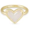 imageKendra Scott Ari Heart Band Ring Fashion Jewelry for WomenGOLD  IRIDESCENT DRUSY