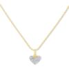 imageKendra Scott Ari Pave Heart 18k Gold Vermeil Charm Necklace in White Diamond Fine Jewelry for Women